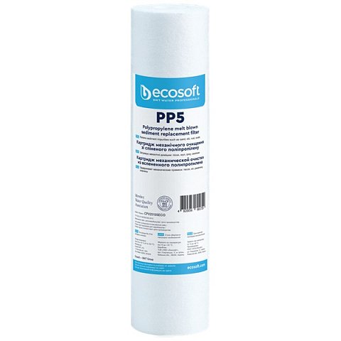 Картридж поліпропіленовий Ecosoft PP5 Ø60x250мм 5mcr 45°C (CPV25105ECO) - фото