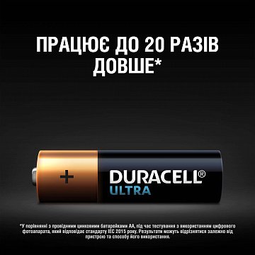 Лужні батарейки Duracell Ultra Power AAA (LR03) 4шт - фото