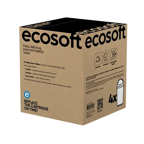 Комплект улучшенных картриджей 3+1 ECOSOFT для кувшинных фильтров (CRVK4ECO) - фото