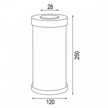 Картридж вугільний ATLAS LA BIG 10'' (кокосове вугілля) RA5185625 - фото
