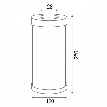 Картридж вугільний ATLAS LA BIG 10'' (кокосове вугілля) RA5185625 - фото