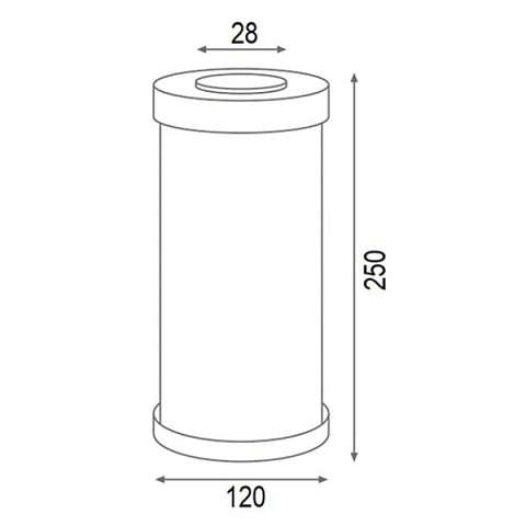 Картридж вугільний ATLAS LA BIG 10'' (кокосове вугілля) RA5185625 - фото