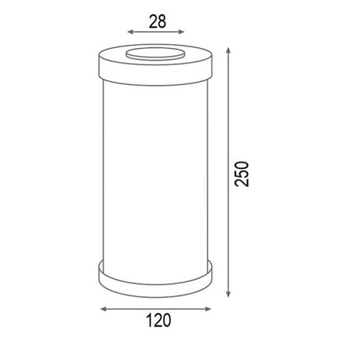Картридж вугільний ATLAS LA BIG 10'' (кокосове вугілля) RA5185625 - фото