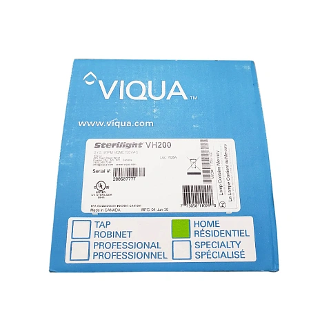 УФ установка для обеззараживания воды VIQUA HOME VH200/2 35Вт G3/4'' 1.6-3.6м3/час 40°C 8bar (ультрафиолетовая лампа) - фото