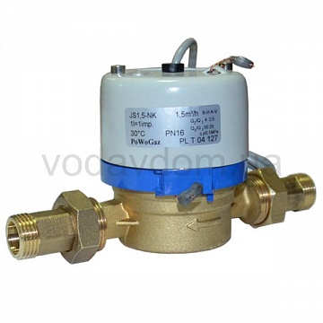 Імпульсний квартирний лічильник холодної води Apator JS-1,6-NK ХВ 1/2'' (110мм) - фото