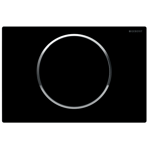Смывная клавиша (панель) Geberit Sigma 10 черный хром (115.758.KM.5) - фото