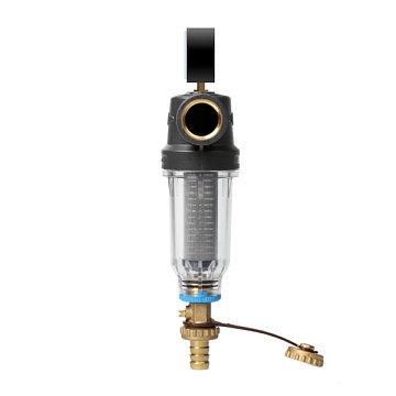 Самопромивний фільтр Ecosoft SAN 3/4'' 45°C 8bar з картриджем 250мкр з нержавіючої сталі FFNS2P1502 - фото