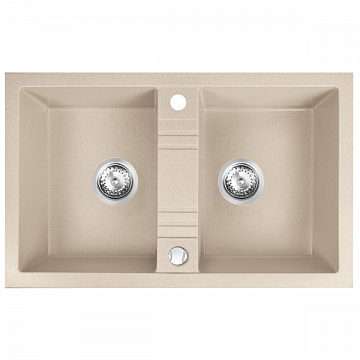 Кухонна мийка з граніту Ferro Mezzo II DRGM2/48/78SA - фото