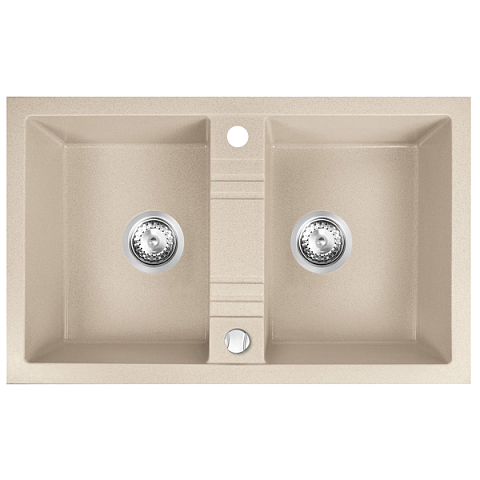 Кухонна мийка з граніту Ferro Mezzo II DRGM2/48/78SA - фото