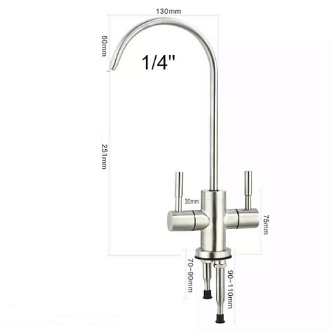 Кран для фильтра Aqualite Modern SUS2 (нержавейка) - фото