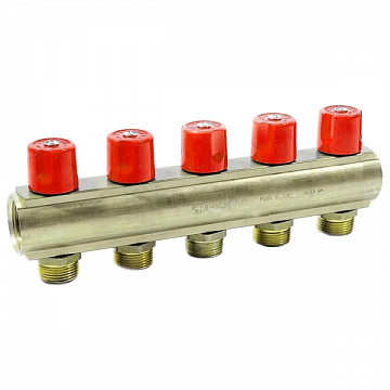 Колектор з вентилями Bianchi 235E06050A 1''x3/4'' з 5 виходами - фото