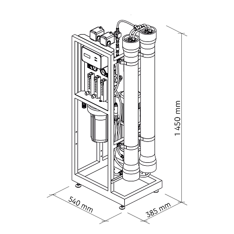 Система обратного осмоса Ecosoft MO12000 500л/ч 1,0кВт/230В - фото