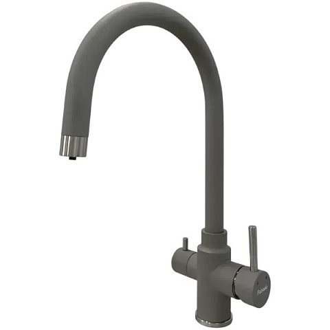 Смеситель для кухни Fabiano SKFC 90ST Grey Metallic с подключением фильтра воды 8232.401.1073 - фото