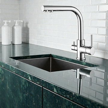 Кухонный смеситель трехпозиционный Aquasanita Akvaduo 2663 - 001 Chrome - фото