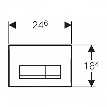 Смывная клавиша (панель) Geberit Delta 51 белая (115.105.11.1) - фото
