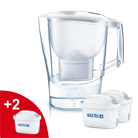 Фільтр-глечик Brita Aluna Memo Білий 2,4/1,4л (глечик + 2 картриджа Махтра) - фото