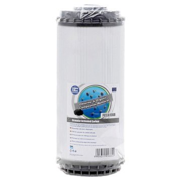 Картридж с активированным углем Aquafilter FCCA10BB Ø107x250мм 45°C (очистка от хлора и органических загрязнений) - фото