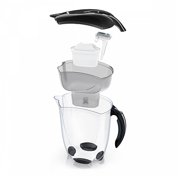 Фильтр-кувшин Brita Elemaris XL Memo Черный  3,5/2,0л с картриджем Maxtra - фото