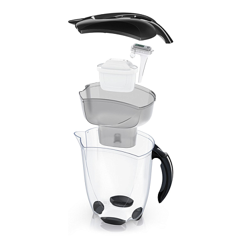 Фільтр-глечик Brita Elemaris XL Memo Чорний 3,5/2,2л з картриджем Maxtra - фото