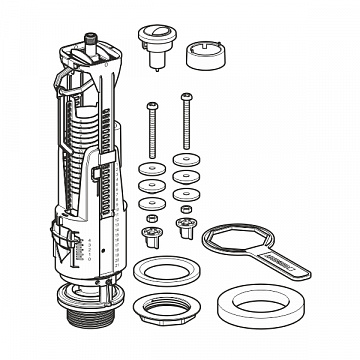 Сливной клапан Geberit тип 240, двойной смыв (136.909.21.2) - фото