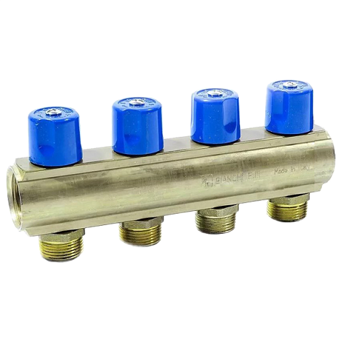 Колектор з вентилями Bianchi 234E06050D 1''x3/4'' з 4 виходами - фото