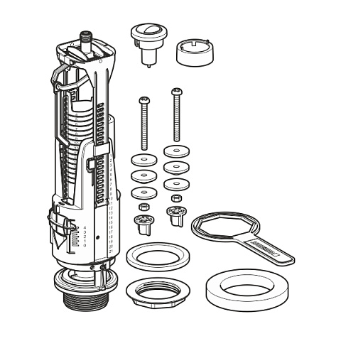 Сливной клапан Geberit тип 240, двойной смыв (136.909.21.2) - фото