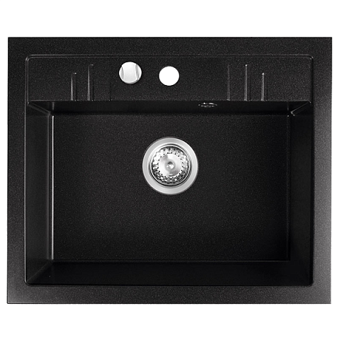 Кухонна мийка з граніту Ferro Mezzo II DRGM1/48/58BA - фото