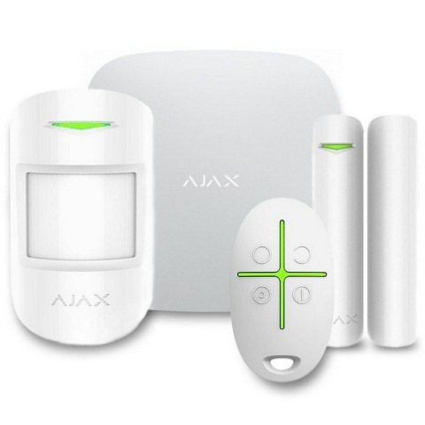 Комплект охранной сигнализации Ajax StarterKit (белый/черный) - фото