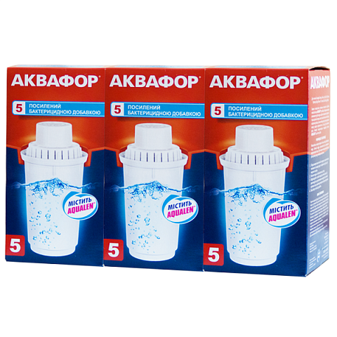 Картридж для кувшина Аквафор В5 (В100-5) (комплект из 3-х штук) - фото