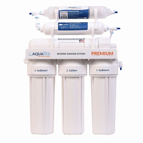 Фільтр зворотного осмосу Aqualite Premium 6-75 з мембраною Premium 75GPD з мінералізатором (AQP6-75) - фото