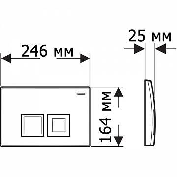 Смывная клавиша Geberit Delta 50 глянцевый хром (115.135.21.1) - фото