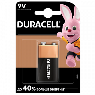 Щелочные батарейки Duracell Basic 6LR61 MN1604 9V - фото