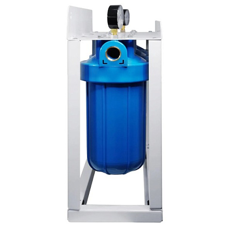 Фільтр для видалення заліза Aquafilter HHBB10B/FE G1'' (латунь) 10BB 45°C 8bar з манометром  - фото