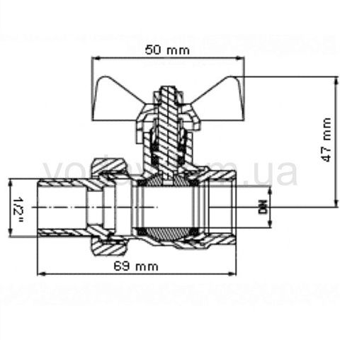 Шаровый кран Bonomi 7650 1/2'' - фото