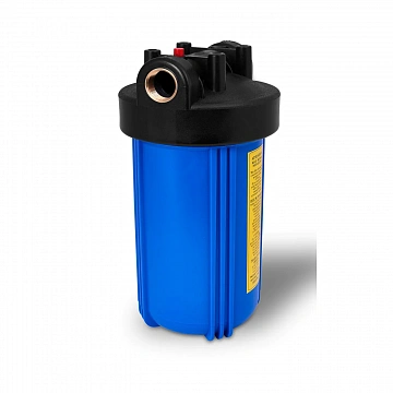 Корпус фільтру Aqualite FH10B1 (синій) Ø1'' IN 10'' 45°C 8,3bar (з картриджем механічного очищення 5мкр) - фото