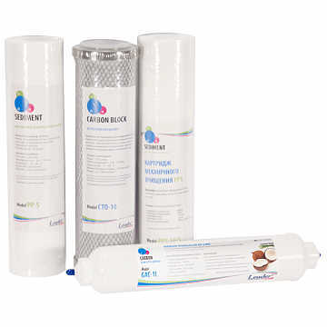 Набір картриджів Leader для зворотного осмосу (без мембрани) - фото