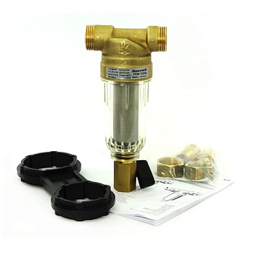 Промывной фильтр Resideo (Honeywell) FF06-1/2AA DN15 100мкм 40°C 16bar (очистка от механических примесей) - фото