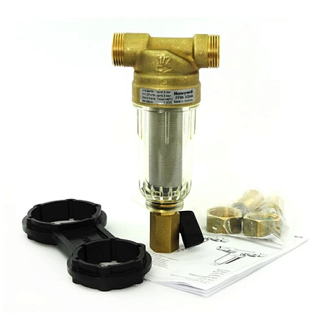 Промывной фильтр Resideo (Honeywell) FF06-1/2AA DN15 100мкм 40°C 16bar (очистка от механических примесей) - фото