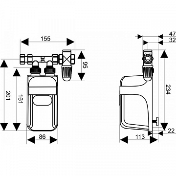 Проточний нагрівач  Dafi 5,5кВт - фото