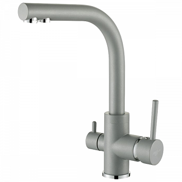 Змішувач для кухні Aquasanita Akvaduo 2663 - 202 Alumetallic - фото