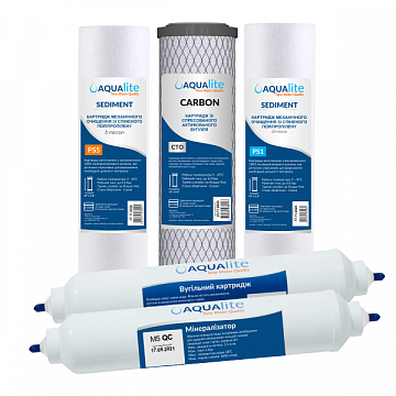 Набір картриджів Aqualite OSMO 105 (1-2-3-5-6) для осмосу - фото
