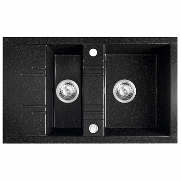 Кухонна мийка з граніту Ferro Mezzo II DRGM3/48/79HA - фото