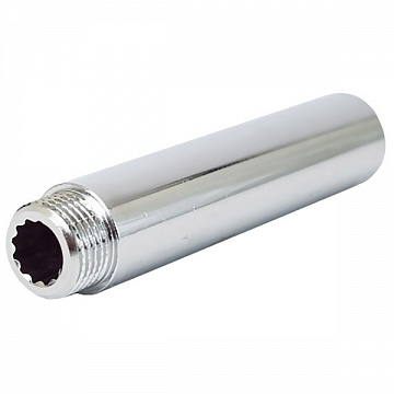 Латунный удлинитель ВР-НР General Fittings 1/2'' 70 мм (хром) - фото