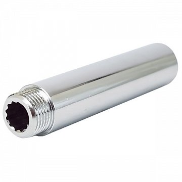 Латунний подовжувач ВР-ЗР General Fittings 1/2'' 70 мм (хром) - фото