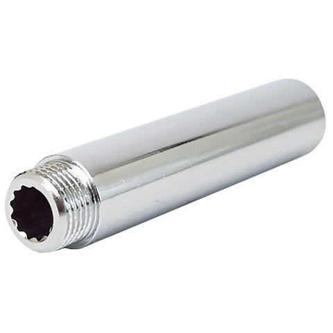 Латунний подовжувач ВР-ЗР General Fittings 1/2'' 70 мм (хром) - фото