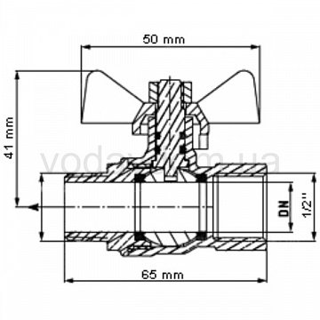Кульовий кран Bonomi 7957 1/2'' - фото