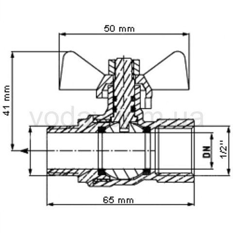 Кульовий кран Bonomi 7957 1/2'' - фото