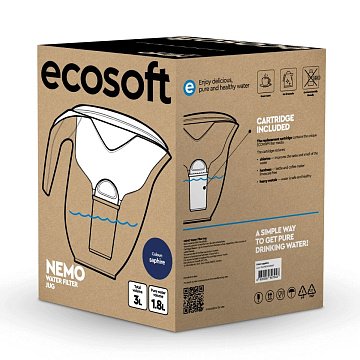 Фильтр-кувшин Ecosoft Nemo (cапфир) 3.0/1.8л FMVNEMODBECO - фото