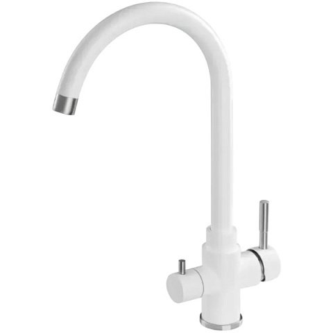 Змішувач для кухні Fabiano SKFC 90ST Alpine White з підключенням фільтра води 8232.401.1131 - фото