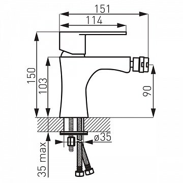 Смеситель для биде FERRO ALGEO BAG6 - фото